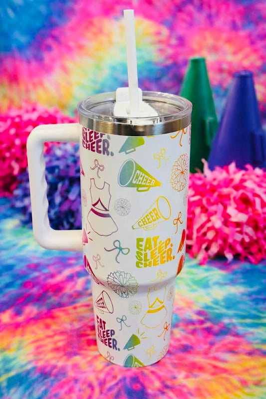Eat Sleep Cheer Tumbler