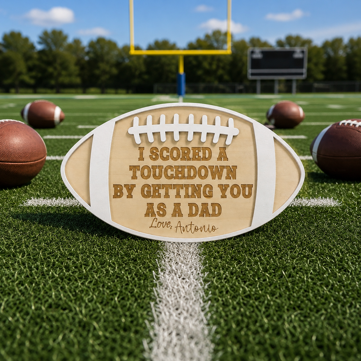 Father’s Day Football Wall Decor
