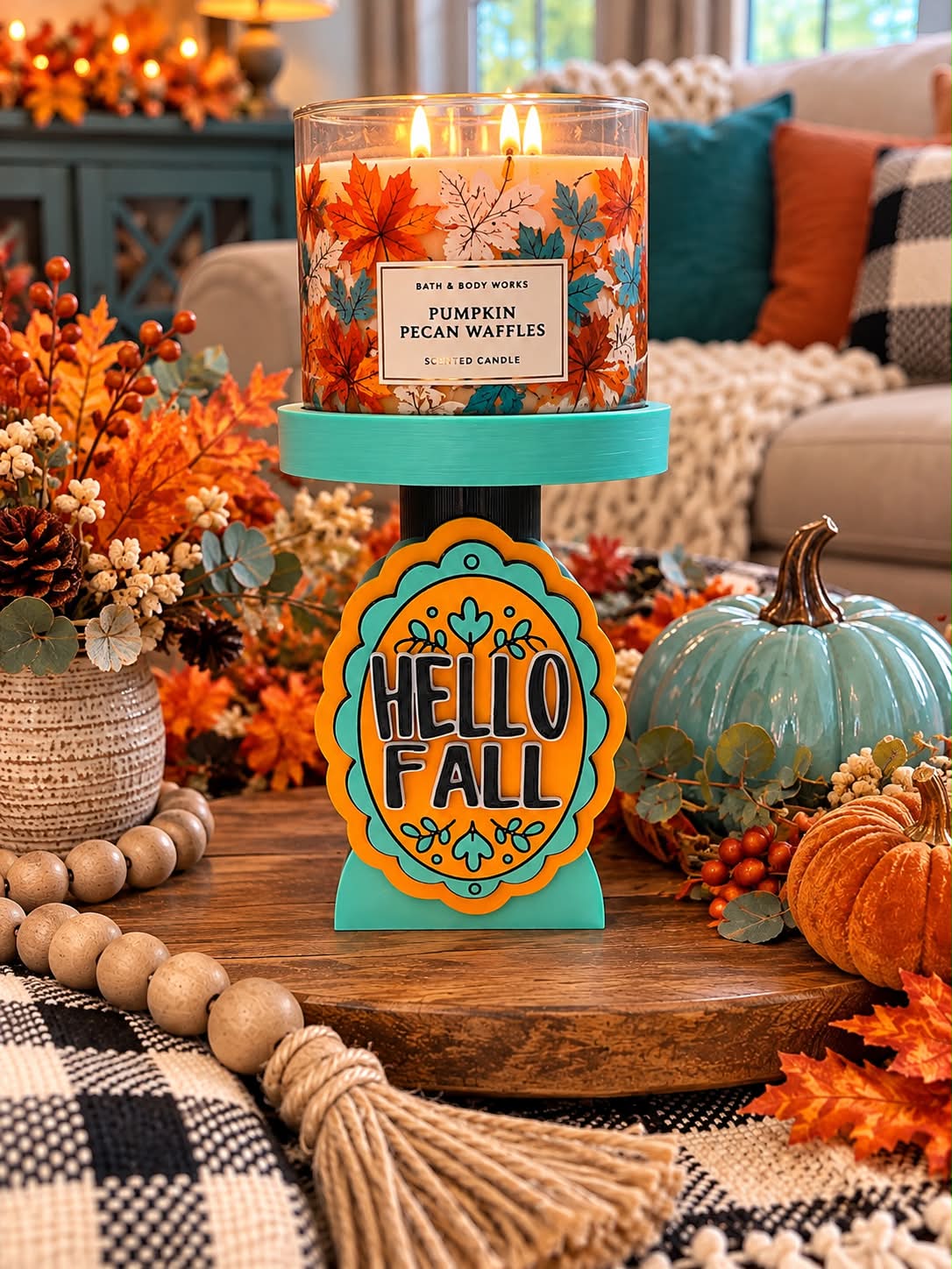 Hello Fall Candle Holder