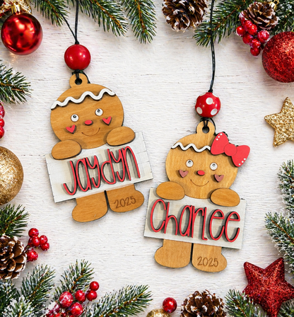 Customized Gingerbread Ornaments