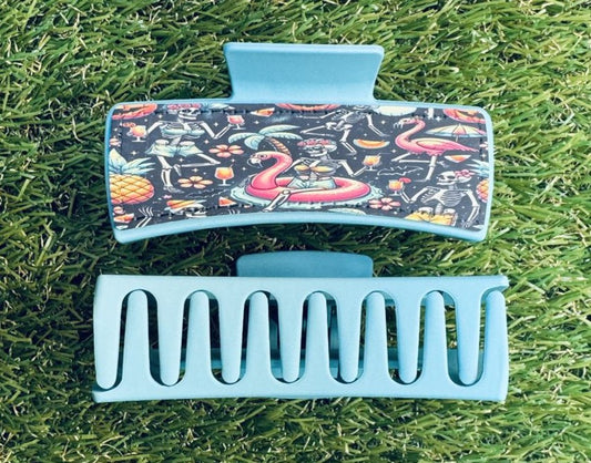 Skulls, Fruits, and Floaties Claw Clip