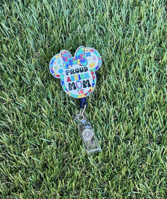 Proud Autism Mom Badge Reel