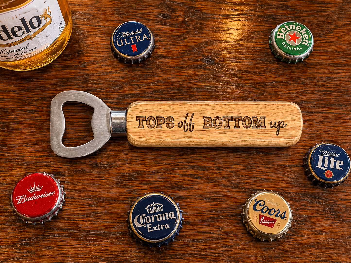 Engraved Wooden Bottle Opener