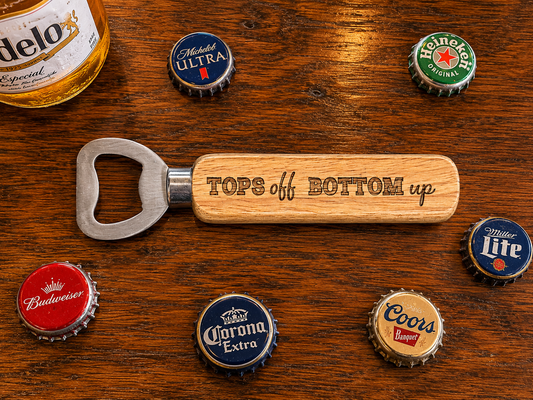 Engraved Wooden Bottle Opener
