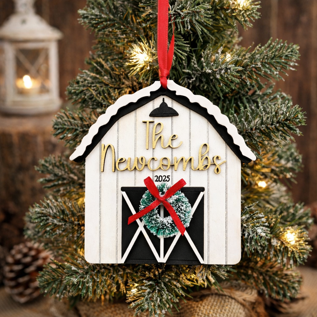 Barn Christmas Ornament