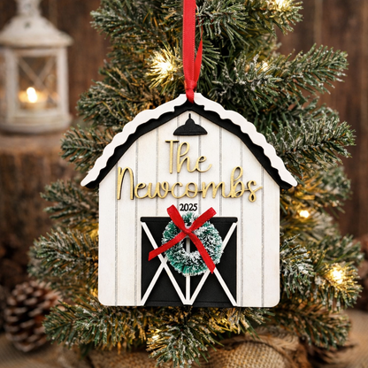 Barn Christmas Ornament