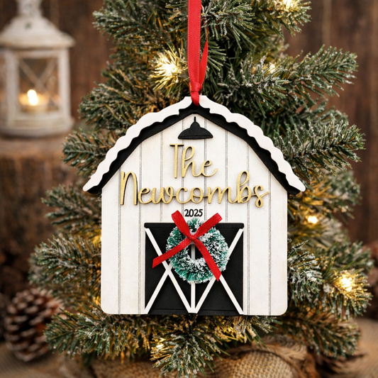 Barn Christmas Ornament
