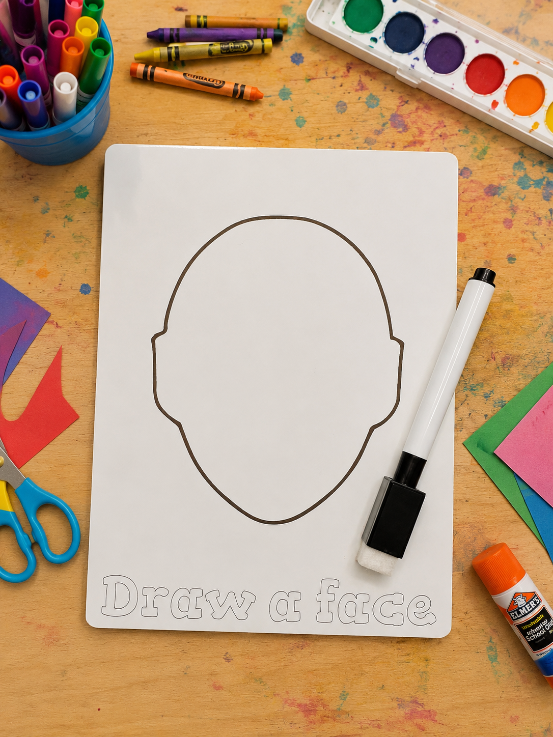 Draw A Face Dry Erase Board