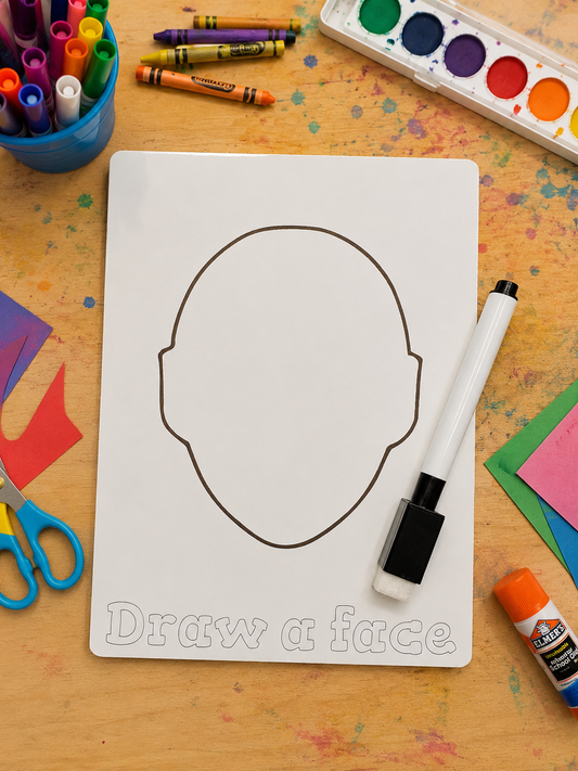 Draw A Face Dry Erase Board