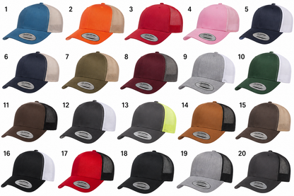 Mens Engraved Trucker Hat