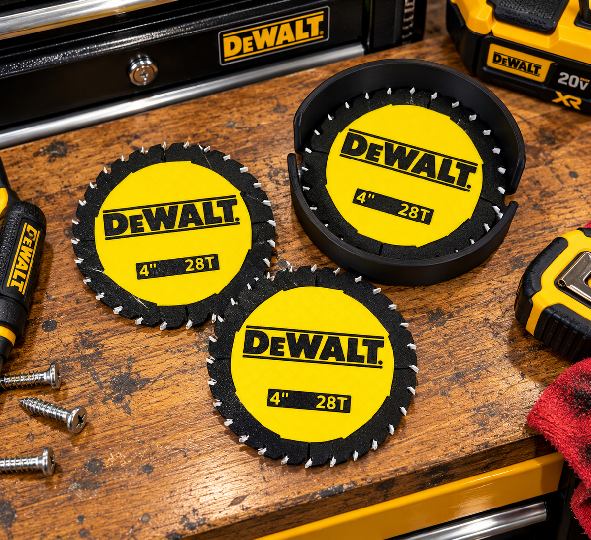 DeWalt Coaster Set