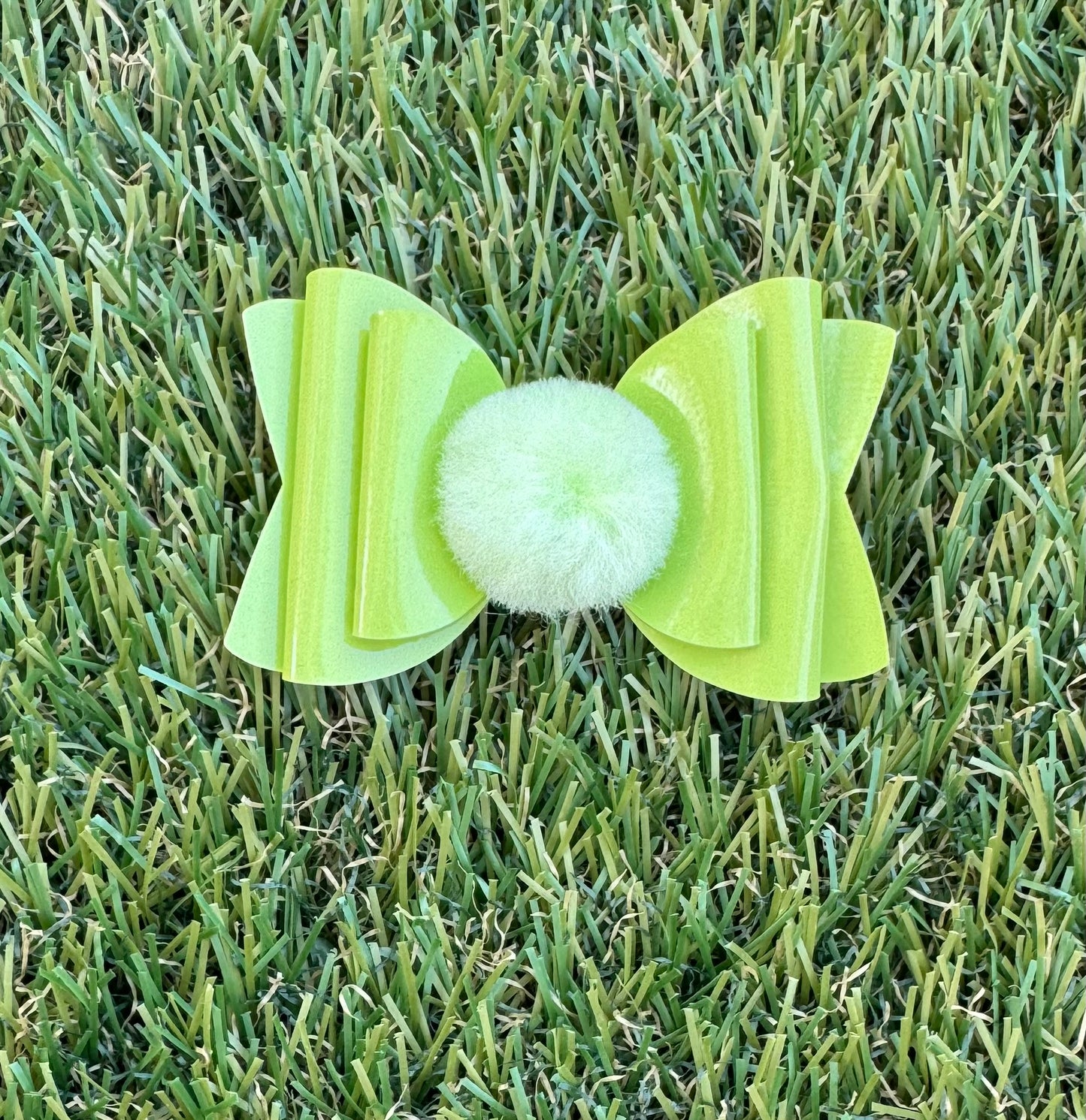 Green Cotton Tail Bow