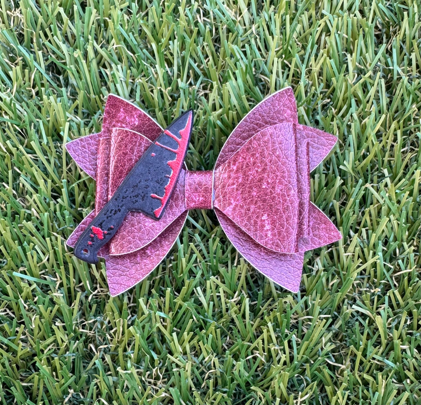 Burgandy Halloween Bow