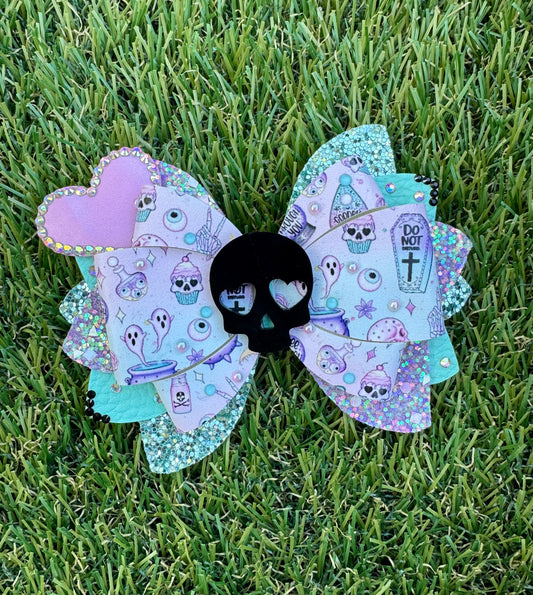 Pastel Sugarskull Bow