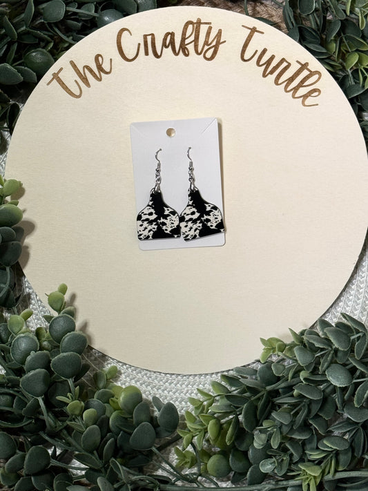 Cow Tag Earrings