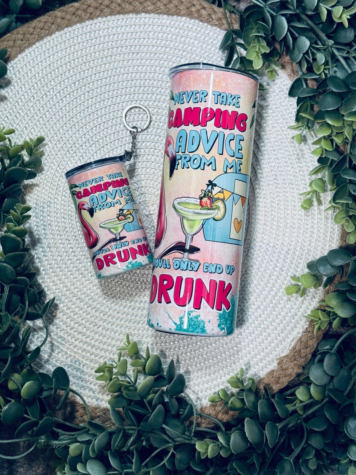 Drunk Flamingo Tumbler/Shot Glass Set