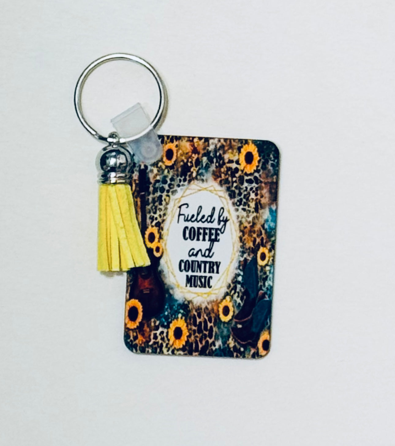 Country Music & Coffee Keychain
