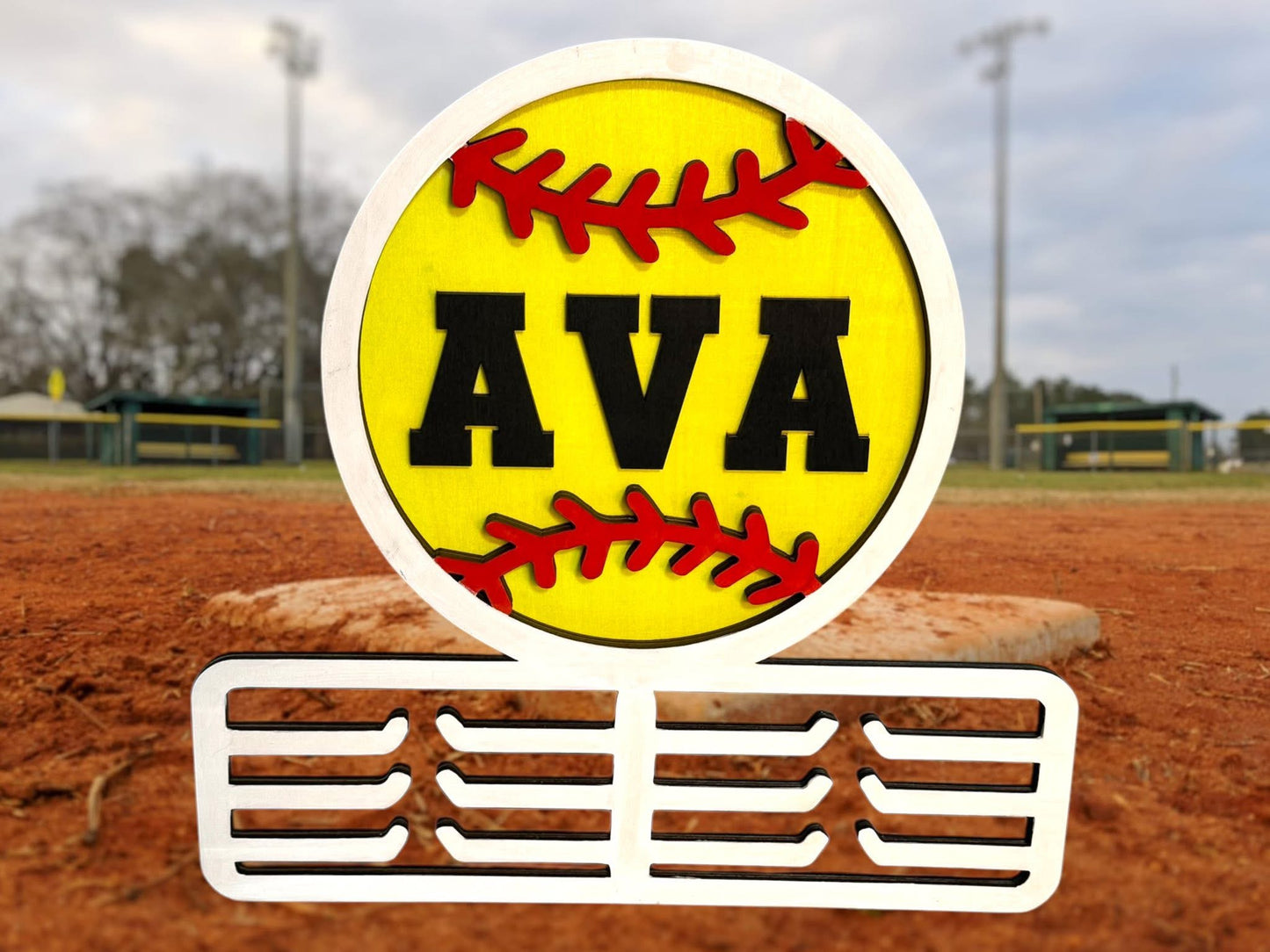 Custom Softball Medal and Ribbon Holder