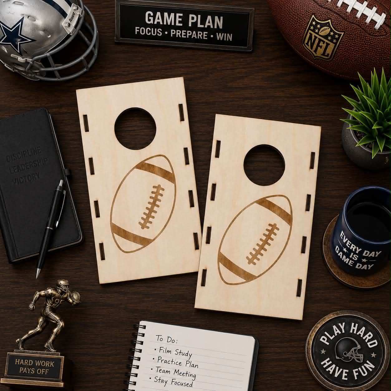 Wooden Coin Hole Boards (2 designs)