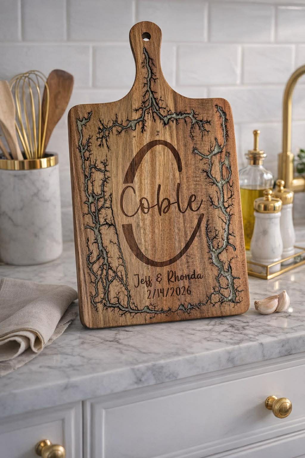 Personalized Fractal Cutting Board