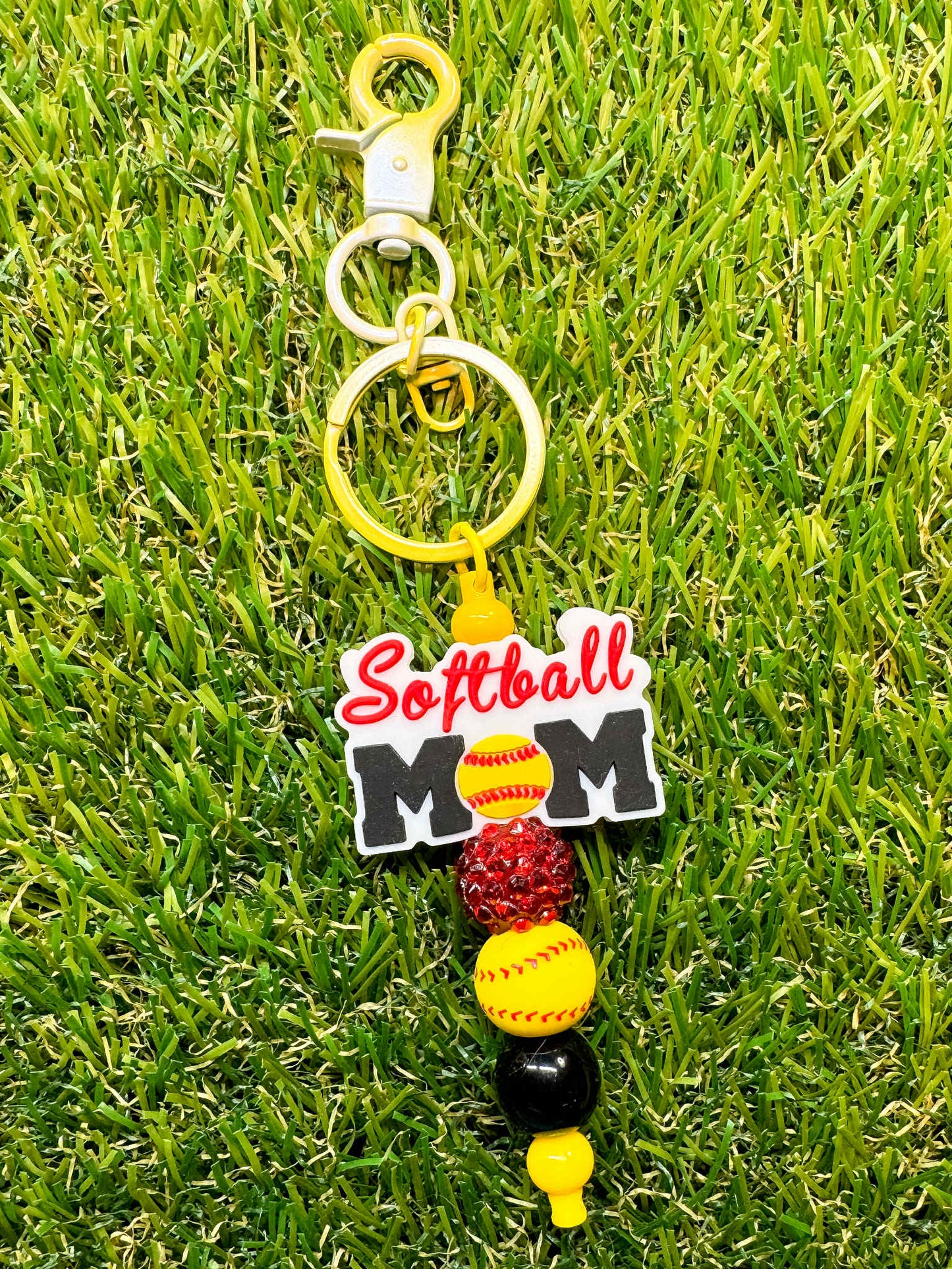 Softball Mom Keychain