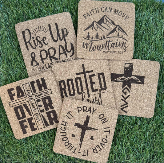 Religious Cork Coasters