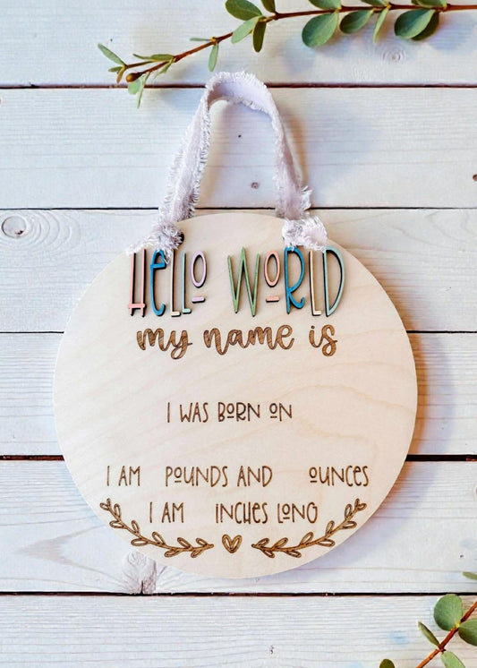 Birth Announcement Sign