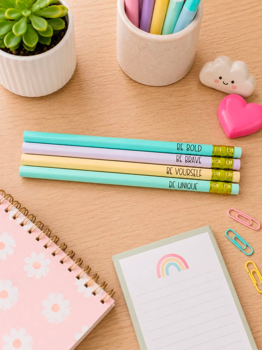 Affirmations Set-Engraved Jumbo Pencils
