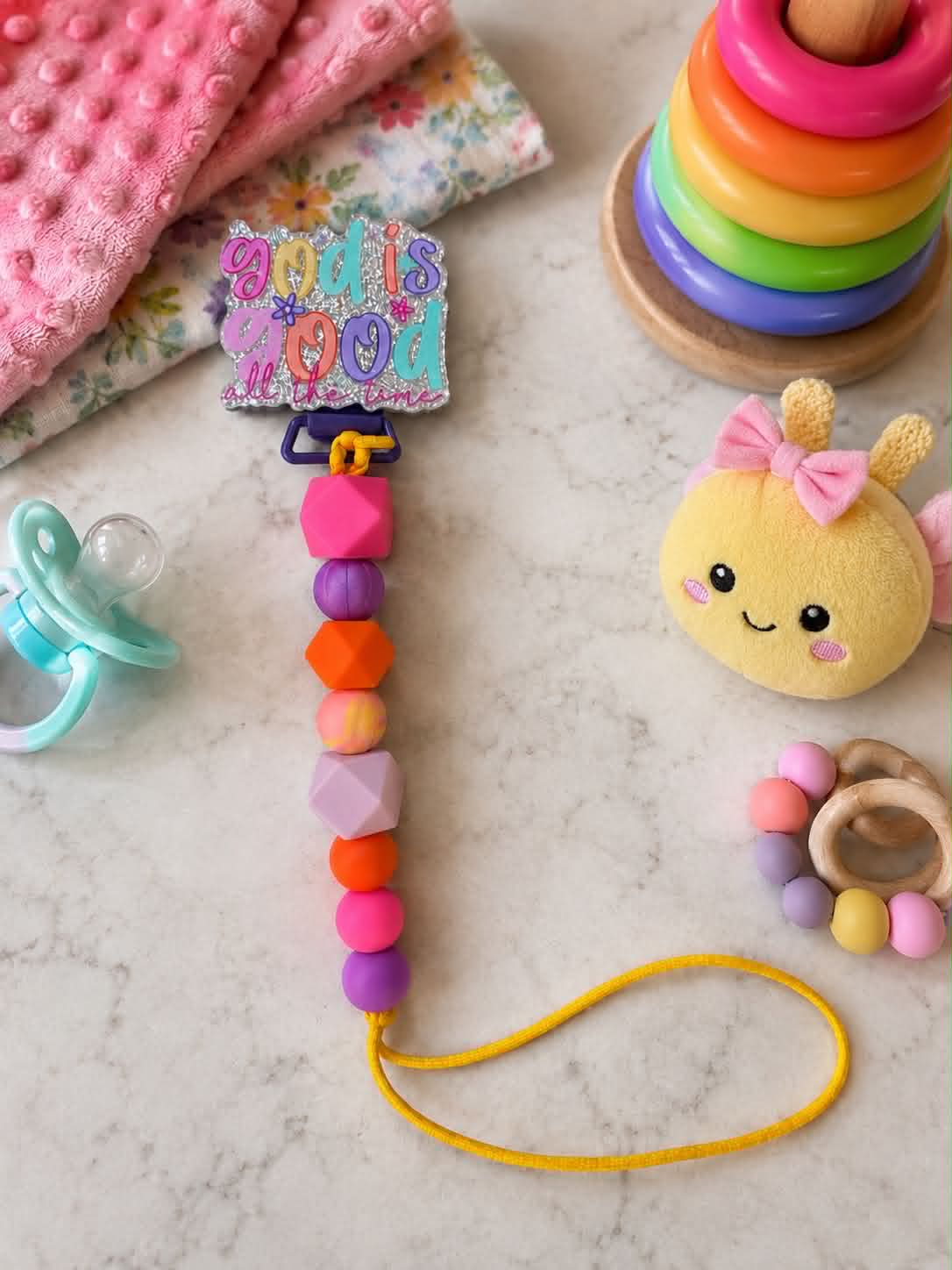 God Is Good All The Time Binky/Pacifier Clip