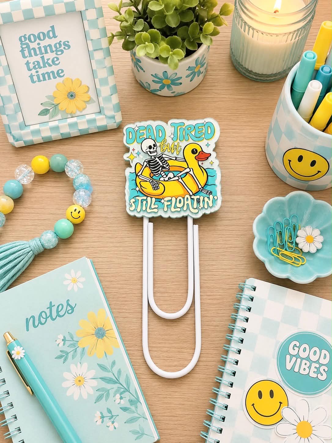 Dead Tired But Still Floatin Jumbo Paperclip/Bookmark