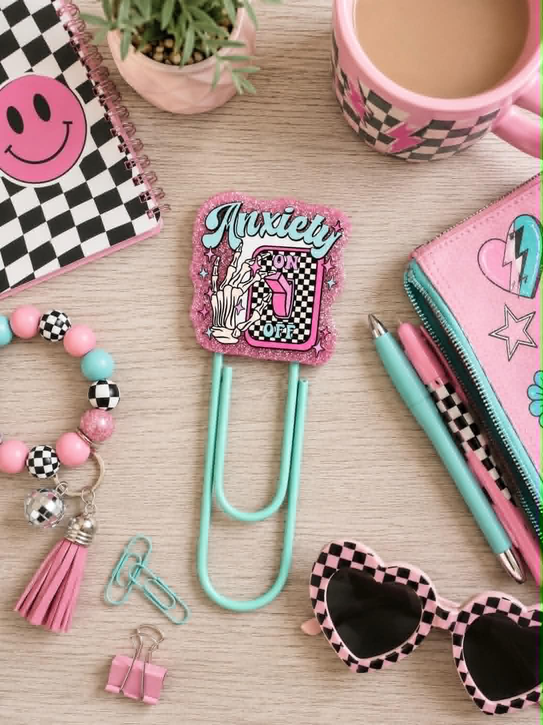 Anxiety On/Off Jumbo Paperclip/Bookmark