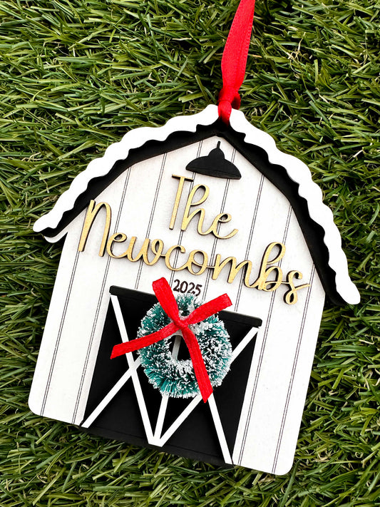 Barn Christmas Ornament