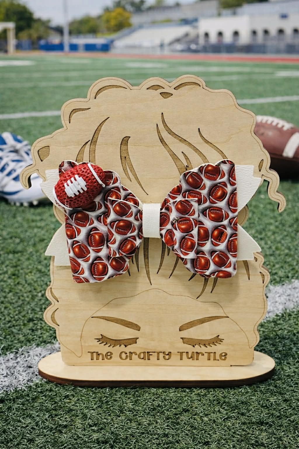 Football Puff Bow