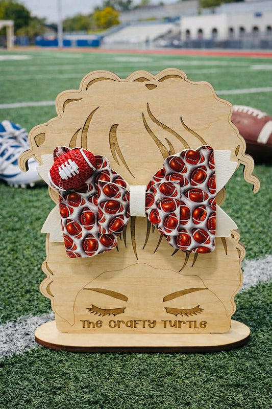 Football Puff Bow