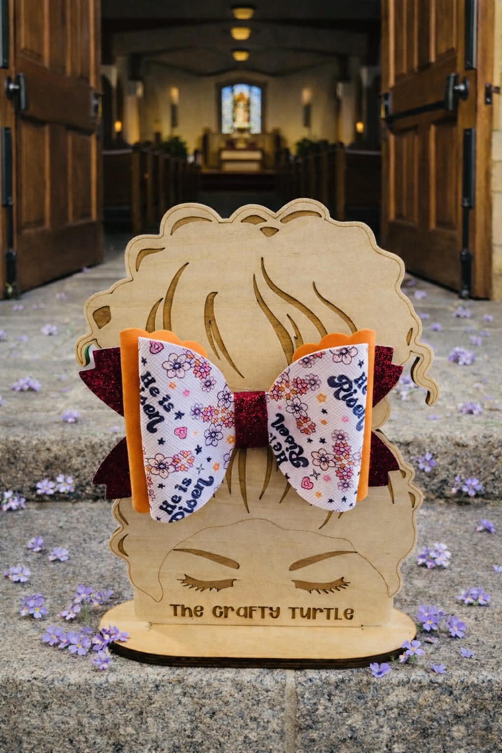 He Is Risen (floral) Bow