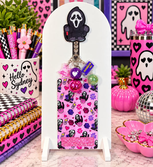 Girly Ghost Face Badge Buddy
