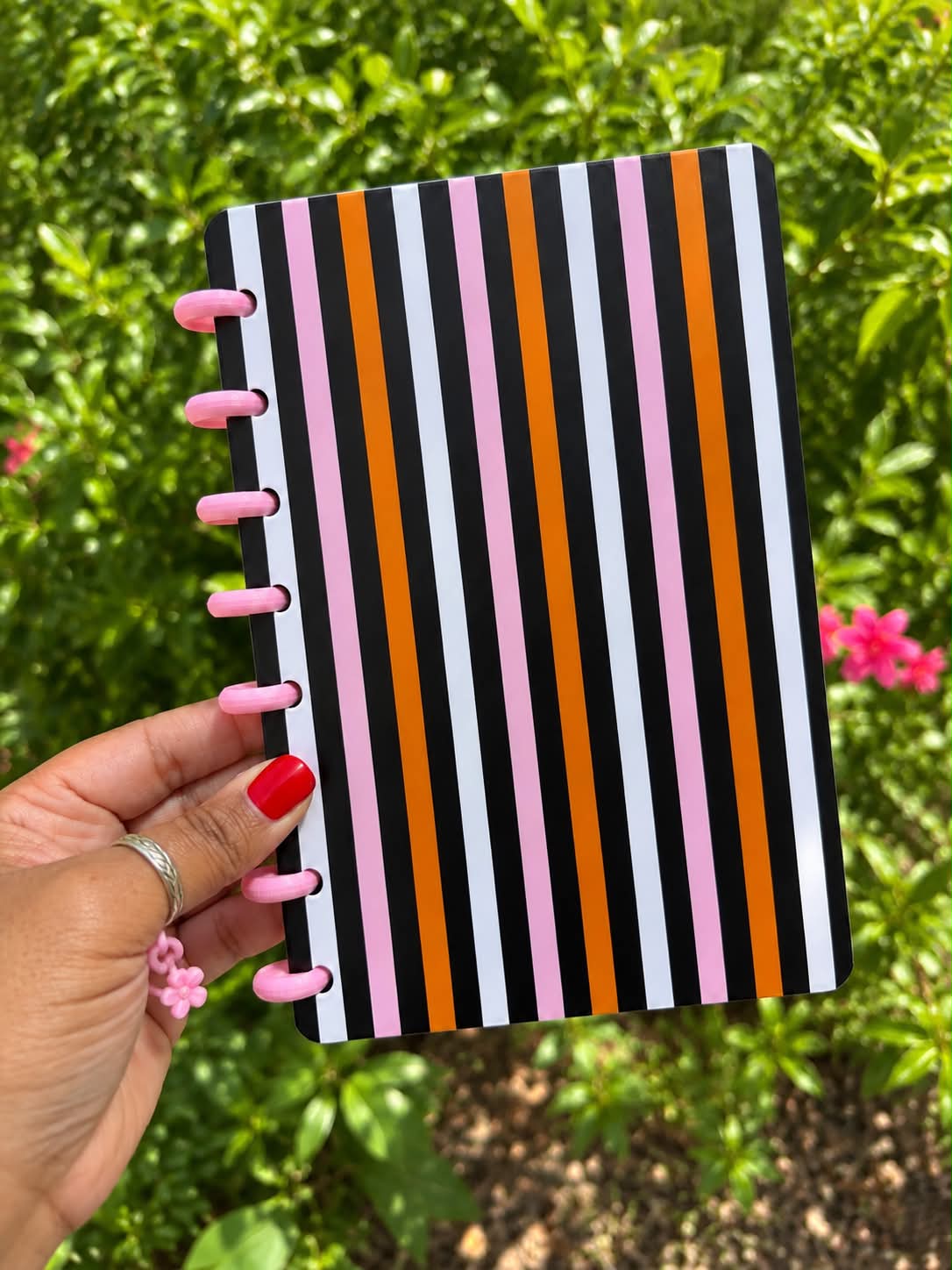 Halloween Stripes Spiral Notebook