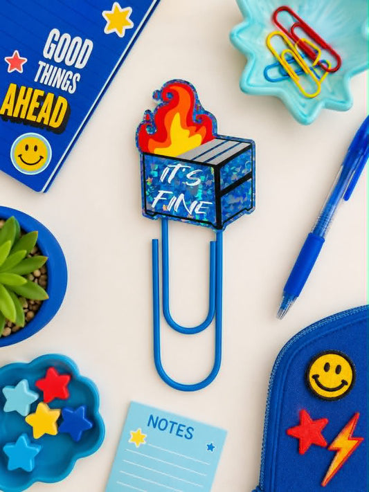 It's Fine Jumbo Paperclip/Bookmark