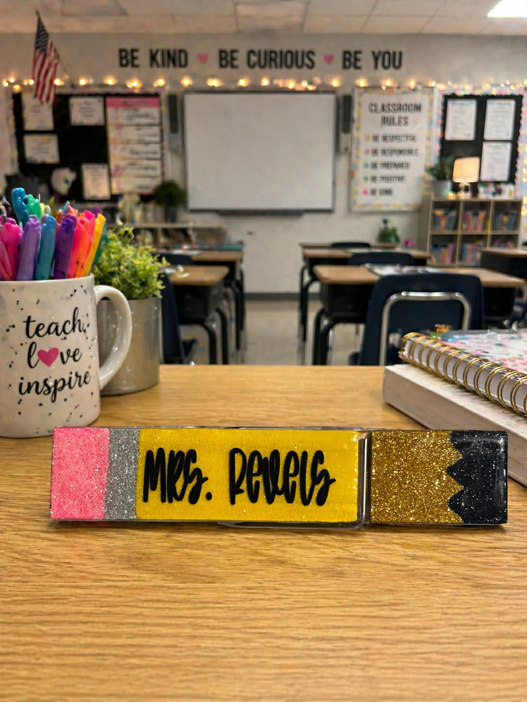 Personalized Jumbo Pencil Teacher Clothespin