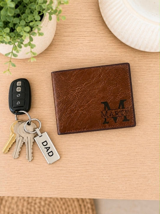 Men's Leather Engraved Wallet