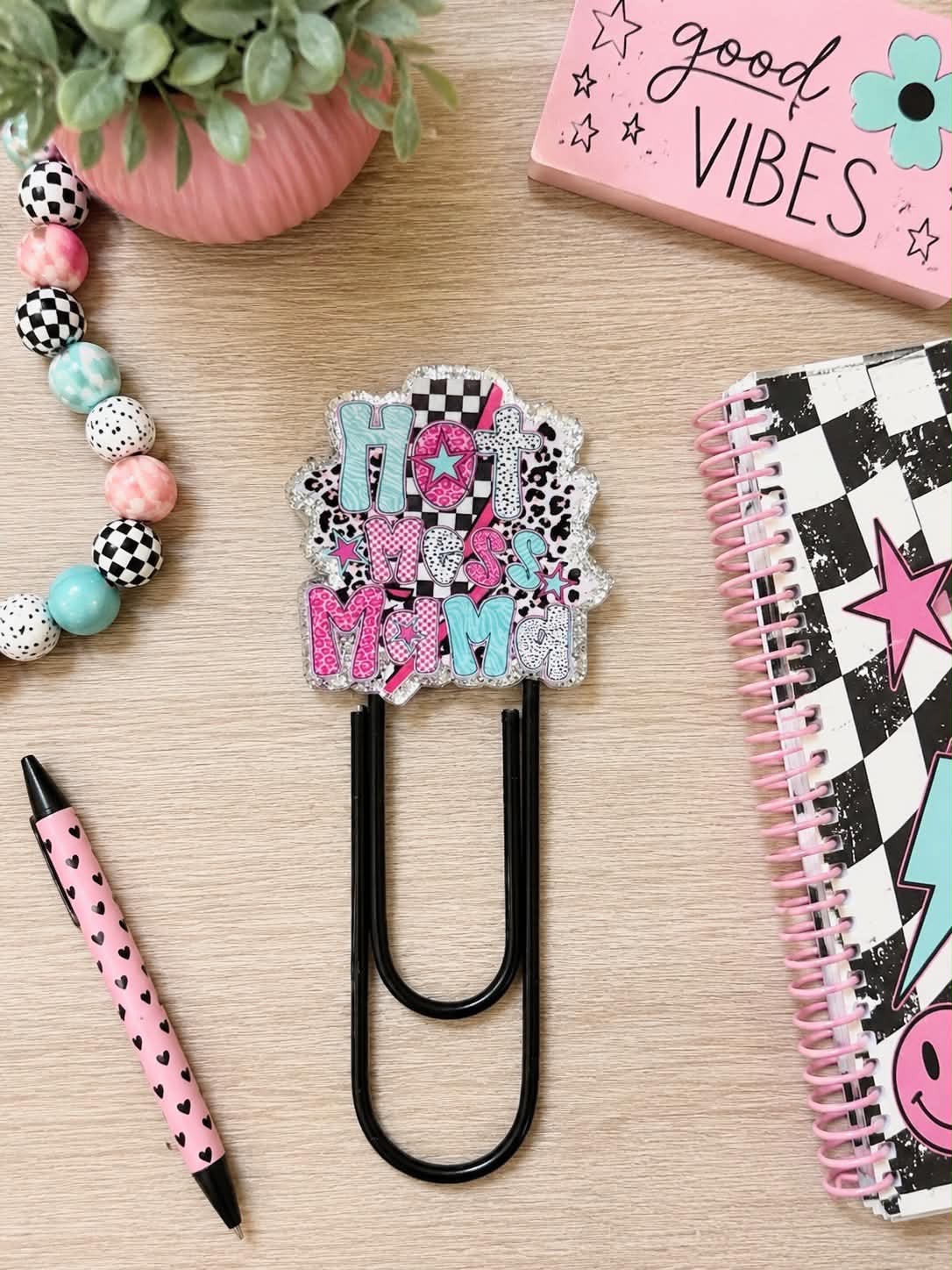 Hot Mess Mama Jumbo Paperclip/Bookmark