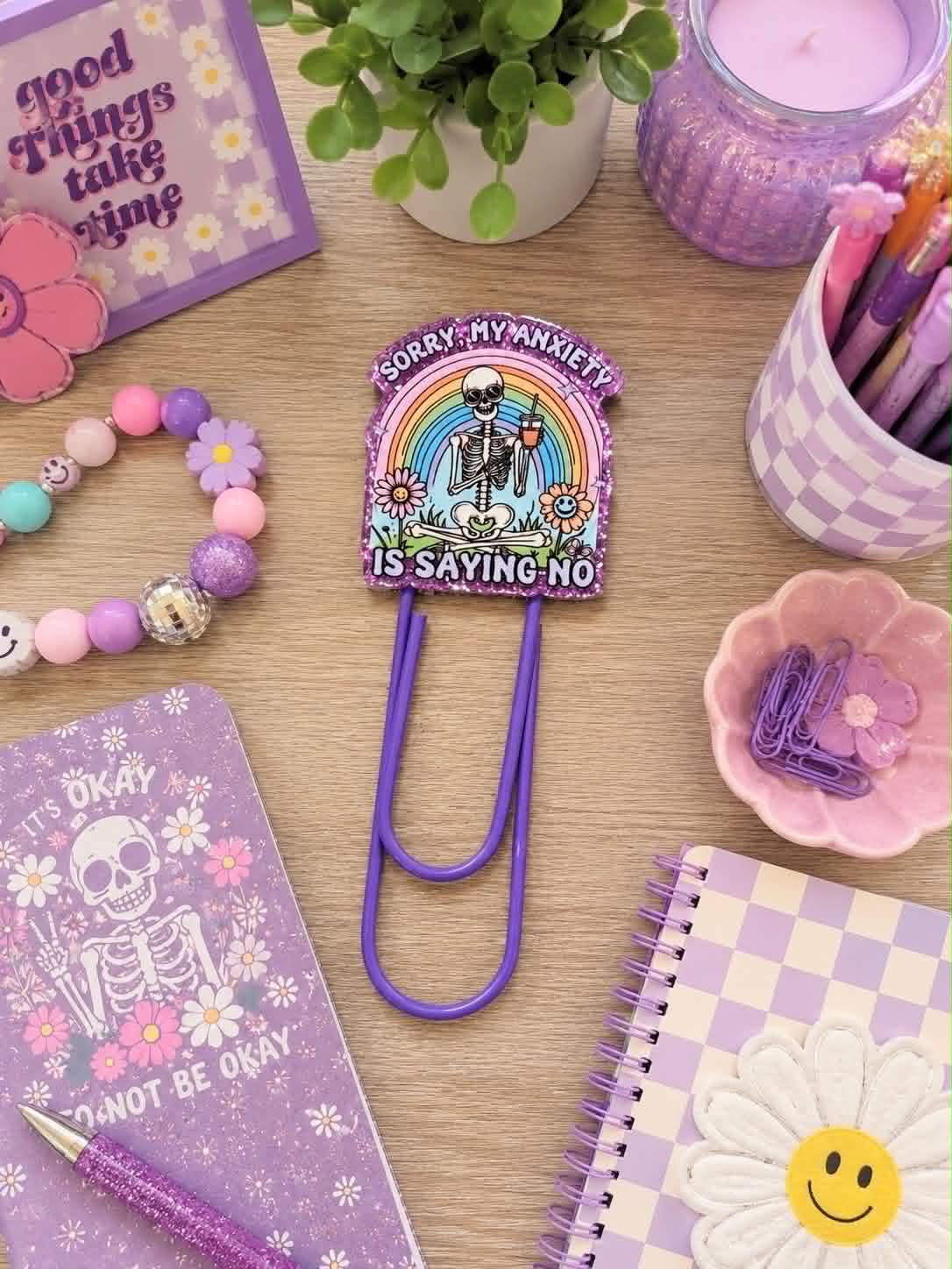 Sorry, My Anxiety Is Saying No Jumbo Paperclip/Bookmark