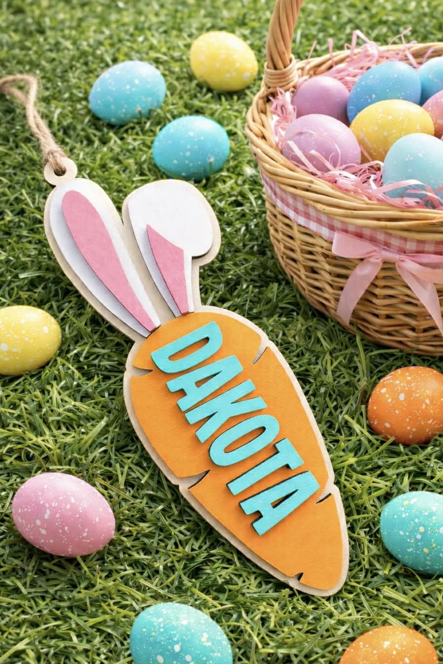 Carrot Easter Basket Tag