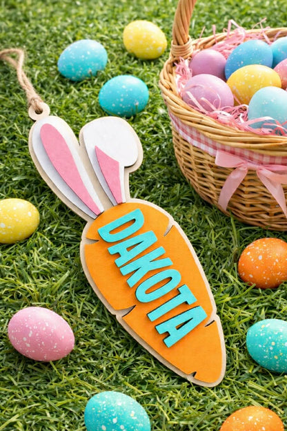 Carrot Easter Basket Tag