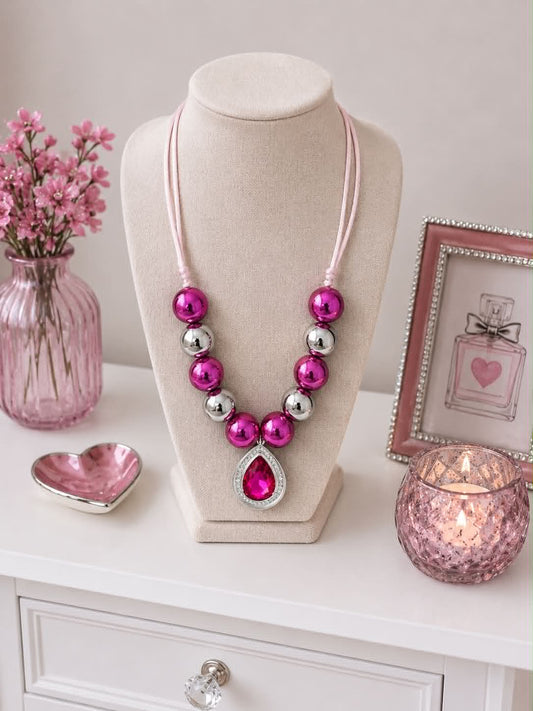 Large Gem Bubblegum Necklace