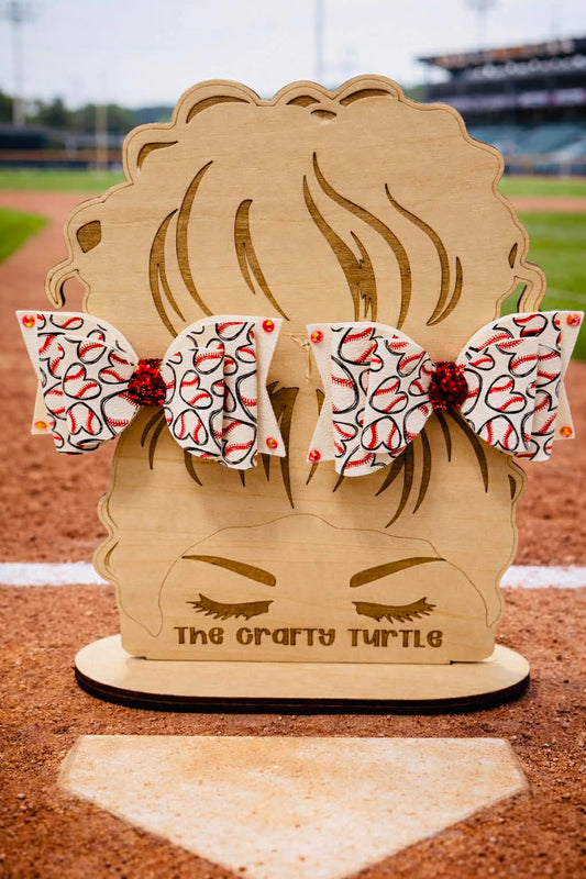 Baseball Hearts Piggies