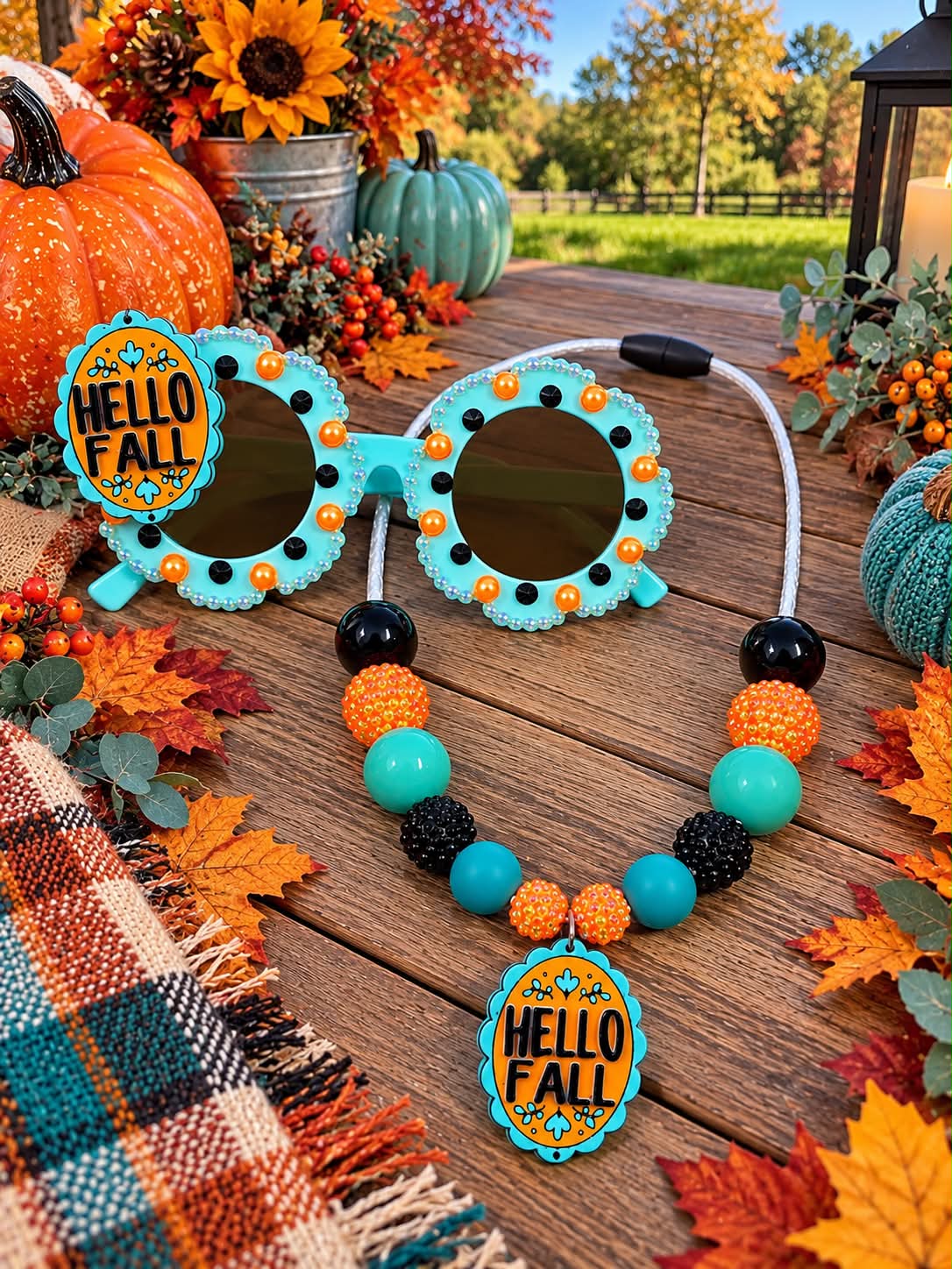 Hello Fall Sunnies & Necklace Set