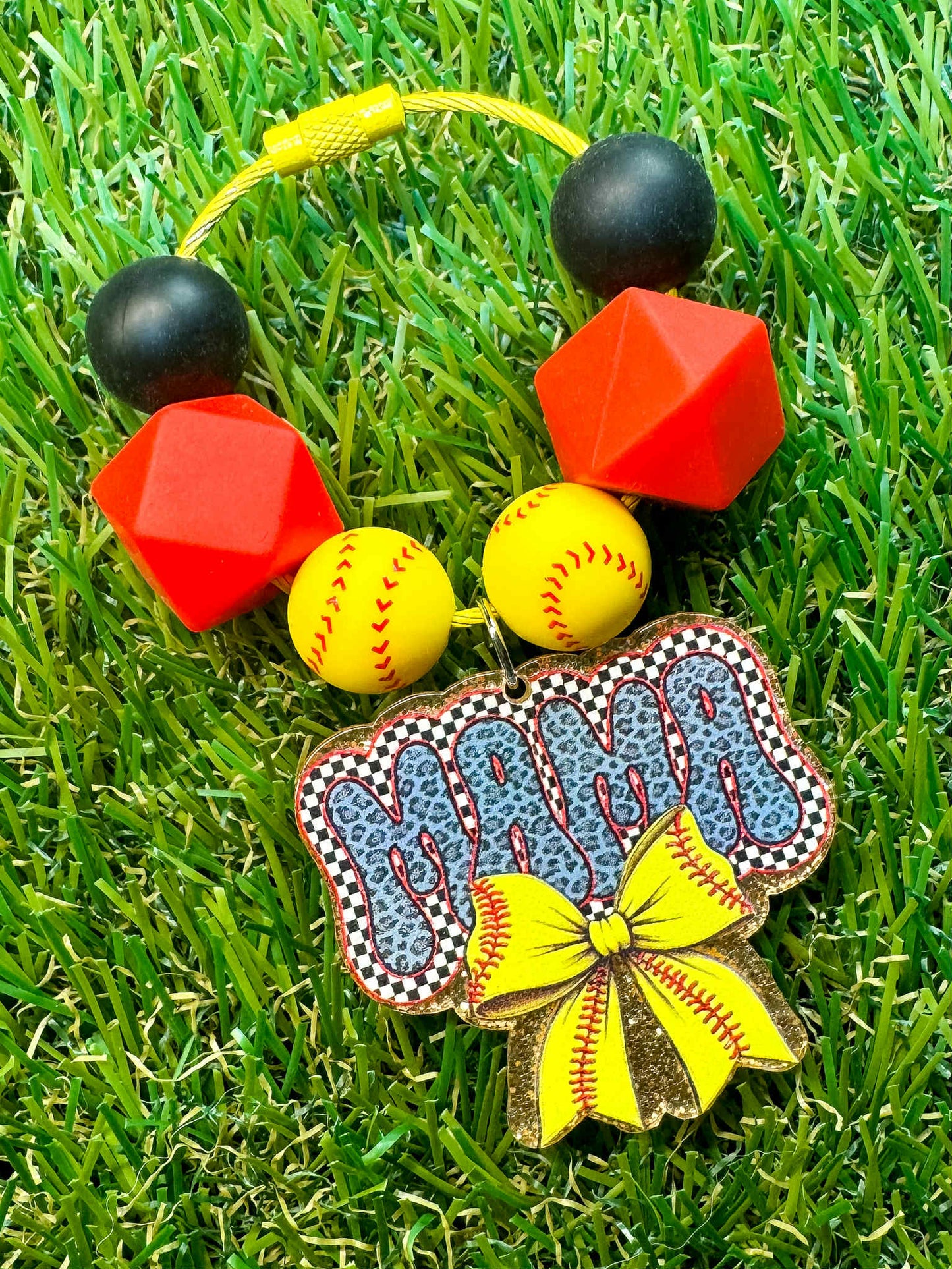 Softball Mama Cup Charm