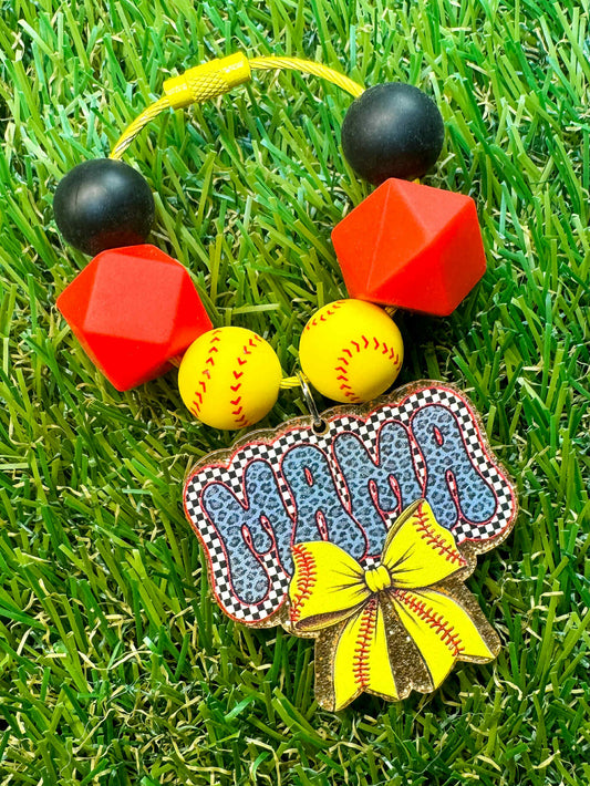 Softball Mama Cup Charm