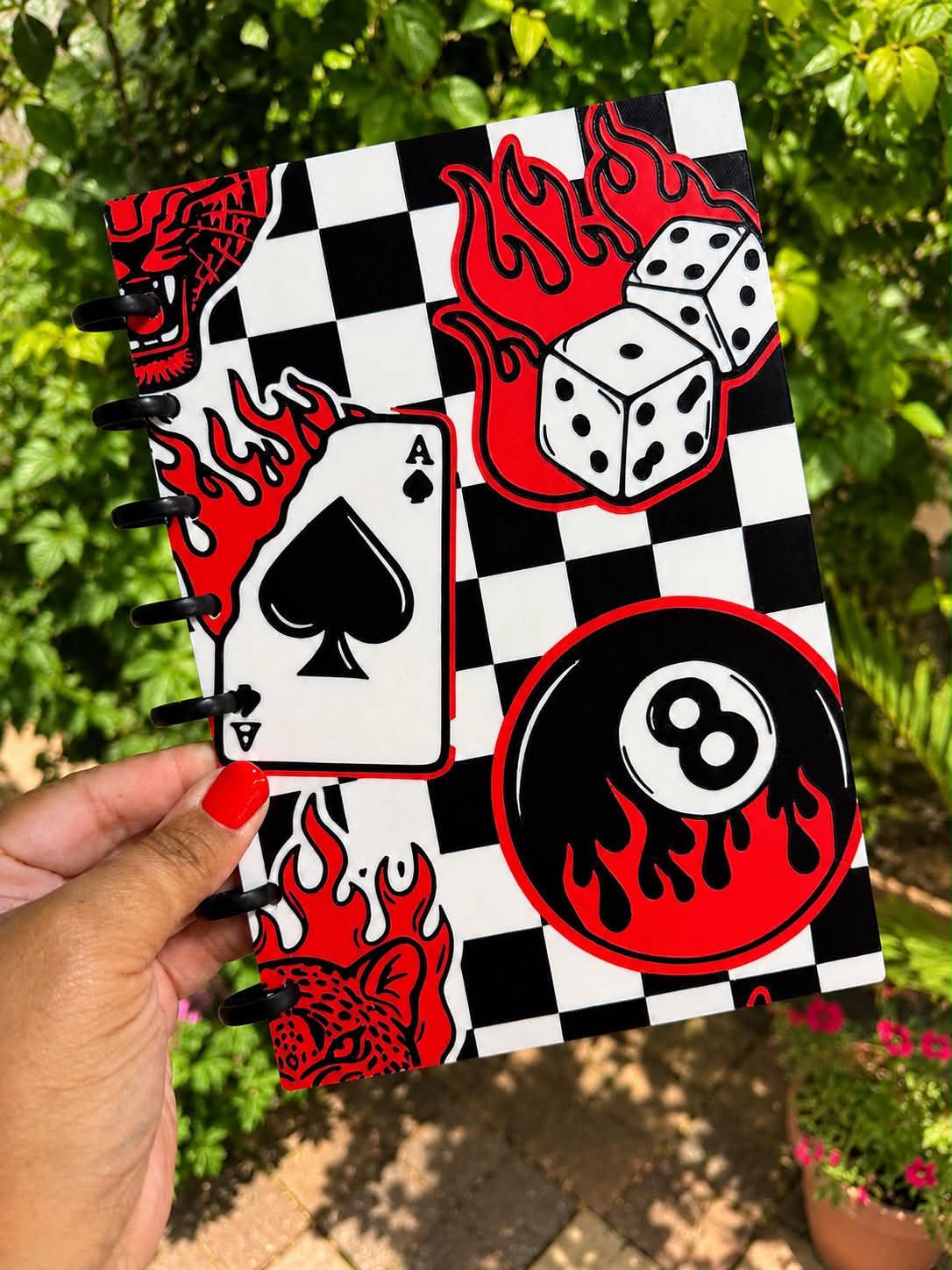 Fiery Casino Spiral Notebook